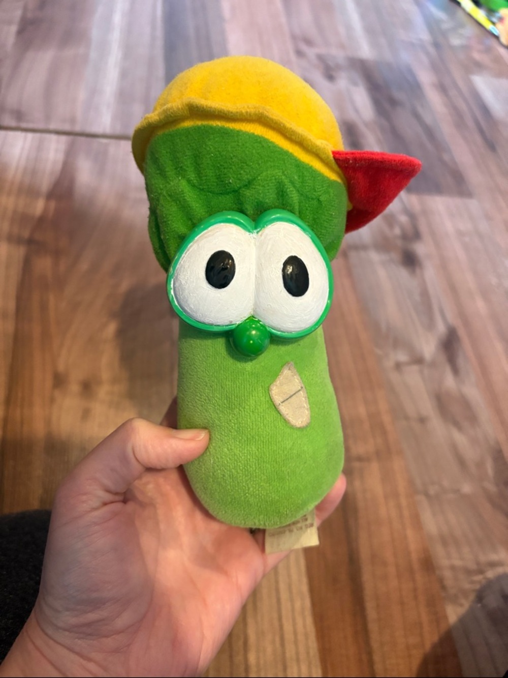 Veggie Tales Junior Asparagus 6” Plush Beanie Toy No Info Tag Small Stuff Veggie